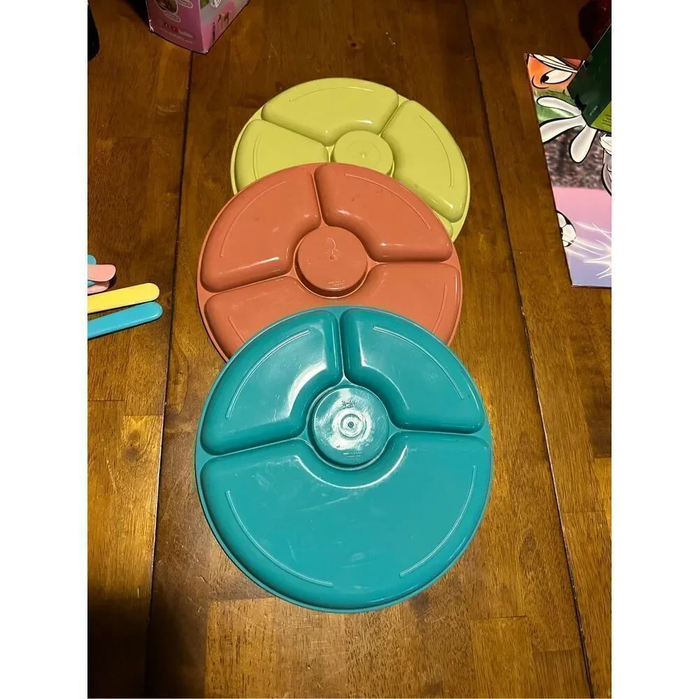 Vintage Gothamware Plastic Plates, Cups Picnic Camping Set 12 Pieces Multi Color